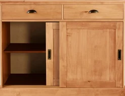 OTTO home Sideboard »Schröder« Kommode, 2 Schiebetüren, 2 Schubkasten, aus massivem Kiefernholz