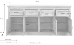 OTTO home Sideboard »Selma« Kommode mit 4 Türen und 4 Schubkästen