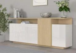 OTTO home Sideboard »Sideboard ETHOS, Kommode, Schrank, Kredenz« 1 Stk. tlg. Mit 5 Drehtüren, 8 Innenfächern und 2 Außenfächern, B.210 cm