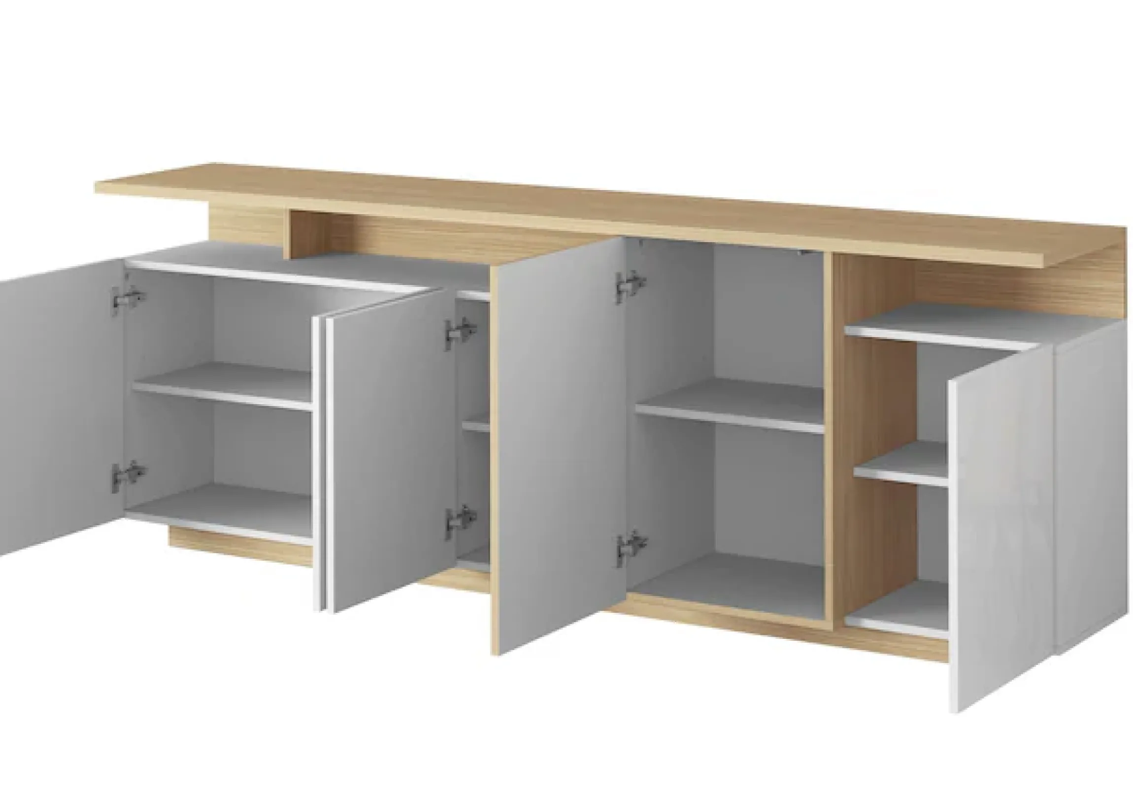 OTTO home Sideboard »Sideboard ETHOS, Kommode, Schrank, Kredenz« 1 Stk. tlg. Mit 5 Drehtüren, 8 Innenfächern und 2 Außenfächern, B.210 cm