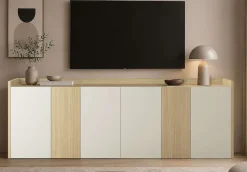 OTTO home Sideboard »Sideboard ALTEA, Kommode, Schrank, Kredenz« 1 Stk. tlg. Mit 6 Drehtüren, 6 Innenfächer, B.220 cm