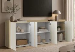 OTTO home Sideboard »Sideboard ALTEA, Kommode, Schrank, Kredenz« 1 Stk. tlg. Mit 6 Drehtüren, 6 Innenfächer, B.220 cm
