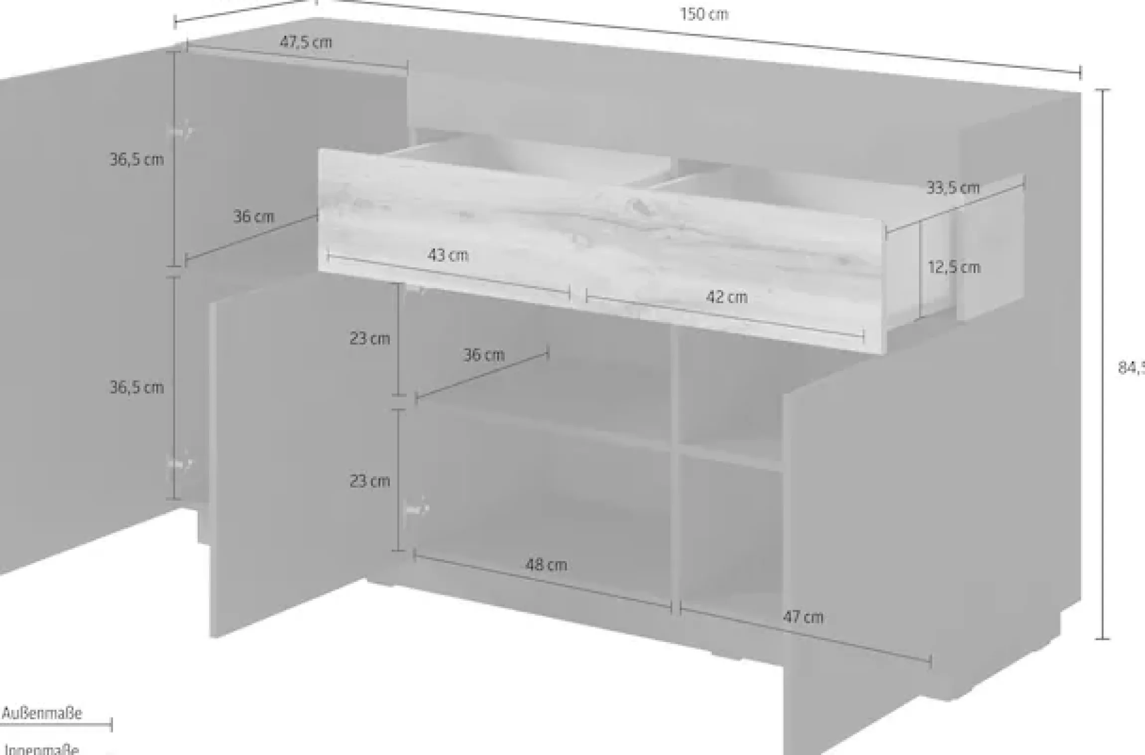 OTTO home Sideboard »SILKE« Breite 150 cm