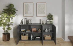 OTTO home Sideboard »Snake, Kommode, Anrichte, Stauraummöbel Breite 181 cm, Siebdruck-Front« moderne Wohnmöbel, 3 Türen, viel Stauraum, stilvoll und funktional