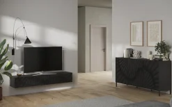 OTTO home Sideboard »Snake, Kommode, Anrichte, Stauraummöbel Breite 181 cm, Siebdruck-Front« moderne Wohnmöbel, 3 Türen, viel Stauraum, stilvoll und funktional