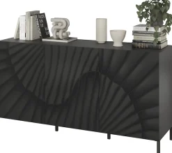 OTTO home Sideboard »Snake, Kommode, Anrichte, Stauraummöbel Breite 181 cm, Siebdruck-Front« moderne Wohnmöbel, 3 Türen, viel Stauraum, stilvoll und funktional