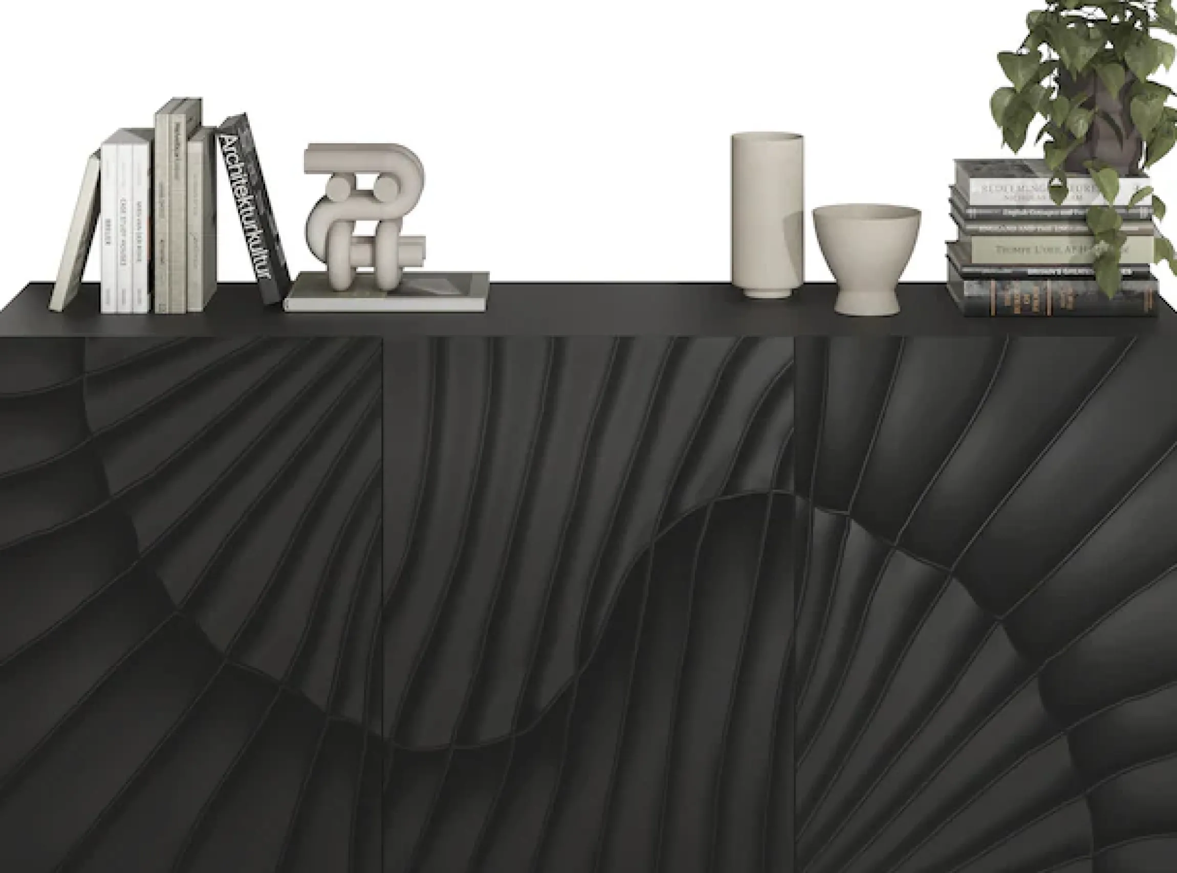 OTTO home Sideboard »Snake, Kommode, Anrichte, Stauraummöbel Breite 181 cm, Siebdruck-Front« moderne Wohnmöbel, 3 Türen, viel Stauraum, stilvoll und funktional