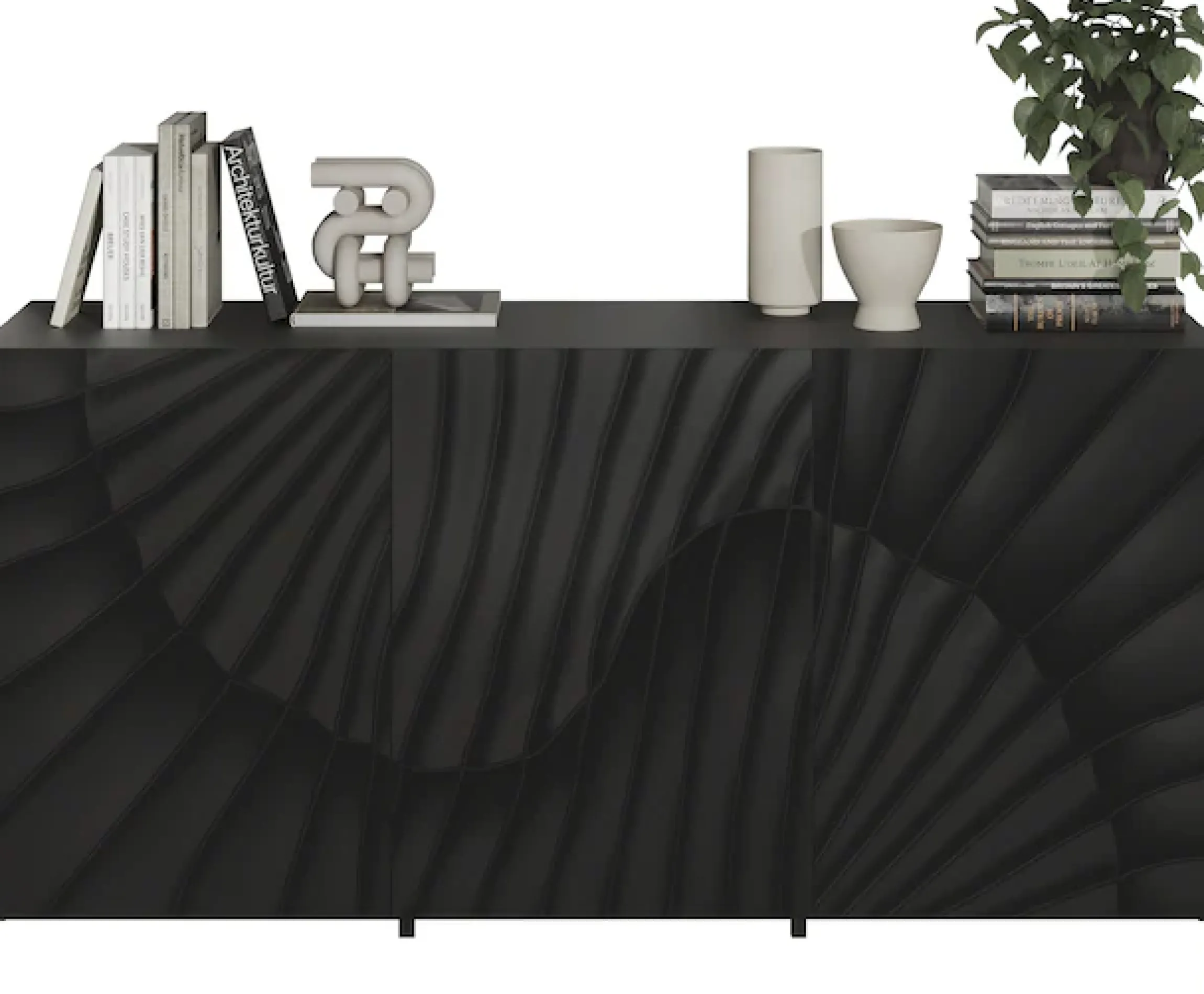 OTTO home Sideboard »Snake, Kommode, Anrichte, Stauraummöbel Breite 181 cm, Siebdruck-Front« moderne Wohnmöbel, 3 Türen, viel Stauraum, stilvoll und funktional