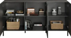 OTTO home Sideboard »Snake, Kommode, Anrichte, Stauraummöbel Breite 181 cm, Siebdruck-Front« moderne Wohnmöbel, 3 Türen, viel Stauraum, stilvoll und funktional