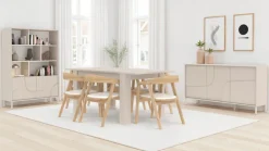 OTTO home Sideboard »Stone, 155 cm breit, 3 Türen, Anrichte, Kommode, Stauraumschrank« 3D-Design, Push-to-open, Innenraum großzügig, Füße 14/2 cm wählbar