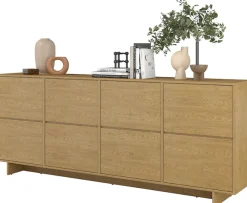 OTTO home Sideboard »Tatami, Stilvolle, moderne grifflose Kommode 4 Türen, Breite 220cm« Anrichte mit viel Stauraum, Böden verstellbar, push-to-open-Funktion