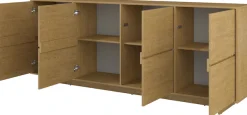 OTTO home Sideboard »Tatami, Stilvolle, moderne grifflose Kommode 4 Türen, Breite 220cm« Anrichte mit viel Stauraum, Böden verstellbar, push-to-open-Funktion
