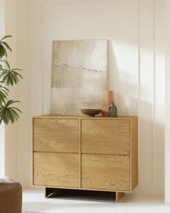 OTTO home Sideboard »Tatami, Stilvolle, moderne grifflose Kommode 2 Türen, Breite 111cm« Anrichte mit viel Stauraum, Böden verstellbar, push-to-open-Funktion