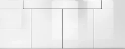 OTTO home Sideboard »Toledo,Breite 208cm,moderne Kommode mit dekorative Fräsungen,grifflos« Kombikommode mit viel Stauraum, Einlegeböden verstellbar