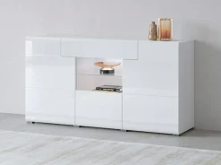 OTTO home Sideboard »Toledo,Breite 159cm,moderne Anrichte mit dekorative Fräsungen,grifflos« Kommode viel Stauraum, Einlegeböden verstellbar,ohne Beleuchtung