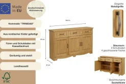 OTTO home Sideboard »Trinidad« Kommode, Breite 148 cm