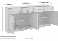 OTTO home Sideboard »Trinidad« Kommode, Breite 194 cm