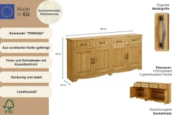 OTTO home Sideboard »Trinidad« Kommode, Breite 194 cm