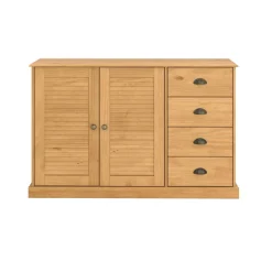 OTTO home Sideboard »Turia, mit Lamellentüren« Kommode aus massivem Kiefernholz, FSC®, 4 Schubkasten, Breite 125 cm