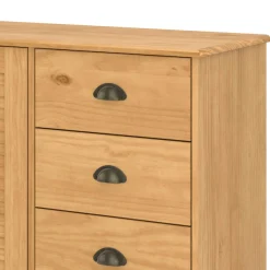 OTTO home Sideboard »Turia, mit Lamellentüren« Kommode aus massivem Kiefernholz, FSC®, 4 Schubkasten, Breite 125 cm