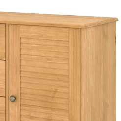 OTTO home Sideboard »Turia, mit Lamellentüren« Kommode aus massivem Kiefernholz, FSC®, 4 Schubkasten, Breite 166 cm