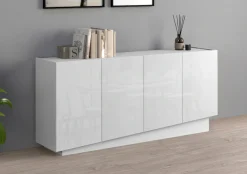 OTTO home Sideboard »VELA, Breite 160 cm, Design mit schrägen Türen, Maße-B/T/H: 160x35x75« 1 Stk. tlg. Made in Italy, Fronten Hochglanz lackiert,Sideboard, Anrichte, Kommode