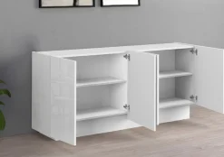 OTTO home Sideboard »VELA, Breite 160 cm, Design mit schrägen Türen, Maße-B/T/H: 160x35x75« 1 Stk. tlg. Made in Italy, Fronten Hochglanz lackiert,Sideboard, Anrichte, Kommode