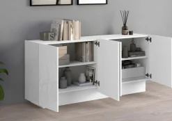 OTTO home Sideboard »VELA, Breite 160 cm, Design mit schrägen Türen, Maße-B/T/H: 160x35x75« 1 Stk. tlg. Made in Italy, Fronten Hochglanz lackiert,Sideboard, Anrichte, Kommode