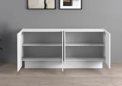 OTTO home Sideboard »VELA, Breite 160 cm, Design mit schrägen Türen, Maße-B/T/H: 160x35x75« 1 Stk. tlg. Made in Italy, Fronten Hochglanz lackiert,Sideboard, Anrichte, Kommode
