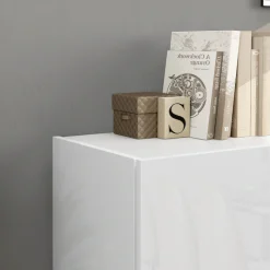 OTTO home Sideboard »VELA, Breite 160 cm, Design mit schrägen Türen, Maße-B/T/H: 160x35x75« 1 Stk. tlg. Made in Italy, Fronten Hochglanz lackiert,Sideboard, Anrichte, Kommode