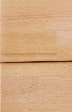 OTTO home Sideboard »Vetro,200cm breit,40 cm tief,4 Schubladen Oberplatte aus Glas« Kernbuche massiv, Holzwerkstoff, 4Türen,4 Schubladen, Griffmulden