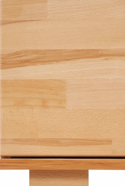 OTTO home Sideboard »Vetro,200cm breit,40 cm tief,4 Schubladen Oberplatte aus Glas« Kernbuche massiv, Holzwerkstoff, 4Türen,4 Schubladen, Griffmulden