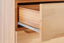 OTTO home Sideboard »VETRO Teilmassiv, Fronten Massivholz, Wohnzimmer, Stauraum,Griffmulde« B/T/H:199/40/85cm, 4Schubladen, 8 geschlossen Fächer, Stauraum