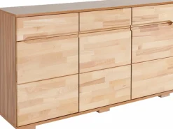 OTTO home Sideboard »VKB10: teilmassiv korpus Kernbuche, 6Fächer geschlossen, Stauraum« B/T/H:150/40/85cm, 3verstellbare boden, 3 Schubladen, Fronten massiv