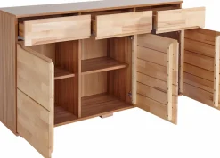 OTTO home Sideboard »VKB10: teilmassiv korpus Kernbuche, 6Fächer geschlossen, Stauraum« B/T/H:150/40/85cm, 3verstellbare boden, 3 Schubladen, Fronten massiv