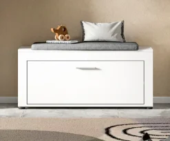 OTTO home Sitzbank »AOSTA, Breite 100cm, inkl. Sitzkissen,1 Klappe, 2 Fächer« in verschiedenen Farbausführungen erhältlich, individuell kombinierbar, 2 Stk. tlg. Garderobenbank, Flurbank, Bank, Dielenbank, Schuhbank, Garderobe