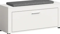OTTO home Sitzbank »AOSTA, Breite 100cm, inkl. Sitzkissen,1 Klappe, 2 Fächer« in verschiedenen Farbausführungen erhältlich, individuell kombinierbar, 2 Stk. tlg. Garderobenbank, Flurbank, Bank, Dielenbank, Schuhbank, Garderobe