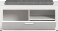 OTTO home Sitzbank »AOSTA, Breite 100cm, inkl. Sitzkissen,1 Klappe, 2 Fächer« in verschiedenen Farbausführungen erhältlich, individuell kombinierbar, 2 Stk. tlg. Garderobenbank, Flurbank, Bank, Dielenbank, Schuhbank, Garderobe