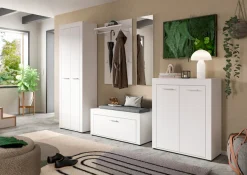 OTTO home Sitzbank »AOSTA, Breite 100cm, inkl. Sitzkissen,1 Klappe, 2 Fächer« in verschiedenen Farbausführungen erhältlich, individuell kombinierbar, 2 Stk. tlg. Garderobenbank, Flurbank, Bank, Dielenbank, Schuhbank, Garderobe
