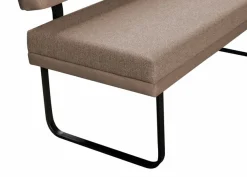OTTO home Sitzbank »Gabi Esszimmerbank, Bank, Küchenbank, Polsterbank« Gestell aus matt-schwarzem Flachmetall, stabil, 2-Stoff-Design