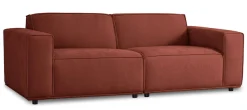 OTTO home 3-Sitzer »Avelin, 228 cm, Chenille, Struktur-Boucle« mit Wellenunterfederung, Kedernaht, bodentief, Skandi-Design