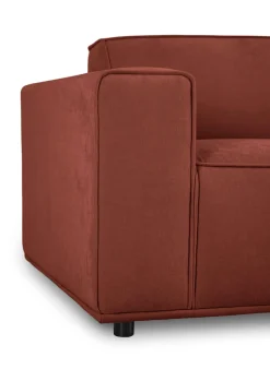 OTTO home 3-Sitzer »Avelin, 228 cm, Chenille, Struktur-Boucle« mit Wellenunterfederung, Kedernaht, bodentief, Skandi-Design