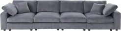 OTTO home 4-Sitzer »Berny, individuell stellbar, Modul-Sofa« inklusive 2 großen & 2 kleinen Zierkissen im flauschigen Cord