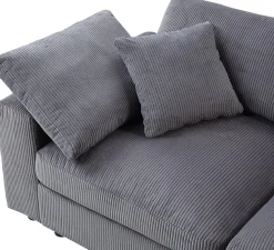 OTTO home 4-Sitzer »Berny, individuell stellbar, Modul-Sofa« inklusive 2 großen & 2 kleinen Zierkissen im flauschigen Cord