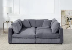 OTTO home 4-Sitzer »Berny, individuell stellbar, Modul-Sofa« inklusive 2 großen & 2 kleinen Zierkissen im flauschigen Cord