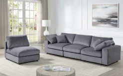 OTTO home 4-Sitzer »Berny, individuell stellbar, Modul-Sofa« inklusive 2 großen & 2 kleinen Zierkissen im flauschigen Cord