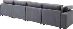 OTTO home 4-Sitzer »Berny, individuell stellbar, Modul-Sofa« inklusive 2 großen & 2 kleinen Zierkissen im flauschigen Cord