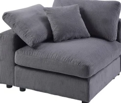 OTTO home 4-Sitzer »Berny, individuell stellbar, Modul-Sofa« inklusive 2 großen & 2 kleinen Zierkissen im flauschigen Cord