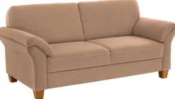 OTTO home 3-Sitzer »Borkum, B: 186 cm, Federkern, Komfortsitzhöhe 46 cm« Landhausstil, Holzfüße, Kopfstützen nachrüstbar