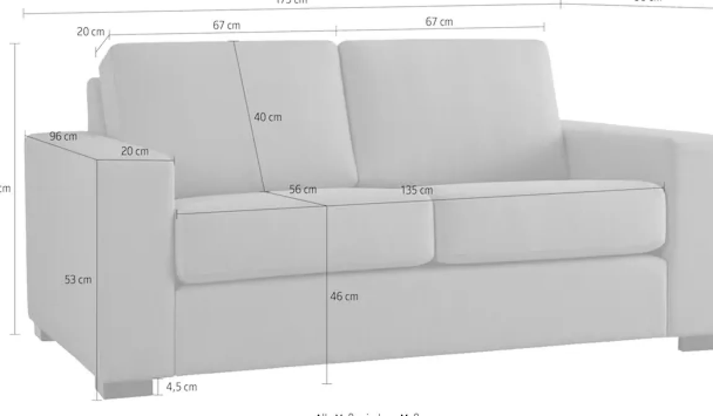 OTTO home 2-Sitzer »Branwell« Breite 175 cm, Struktur fein, mit Wellenunterfederung